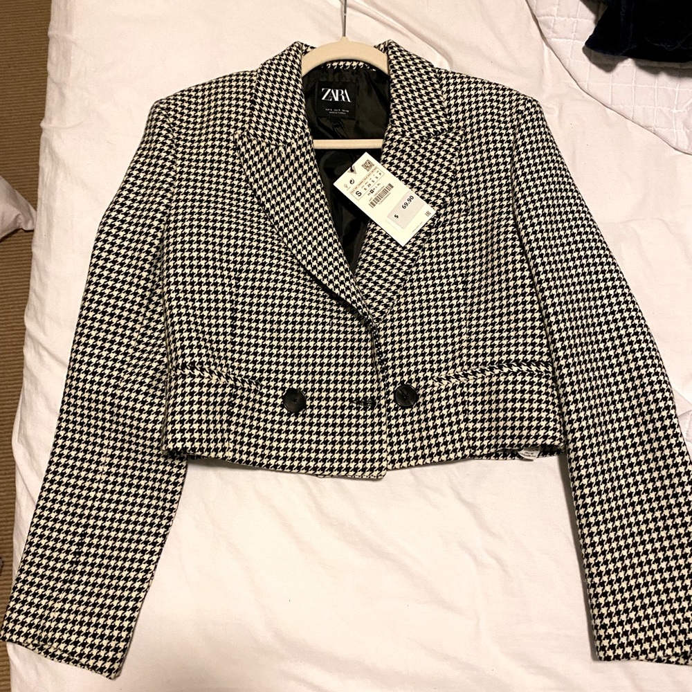 Zara Houndstooth Jacket
